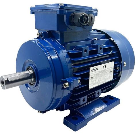 Cemer – Moteur électrique triphasé 1,5KW 230/400V – Vitesse 1400Tr/min – Hauteur d'axe 90mm – Indice de protection IP55 – Aluminium