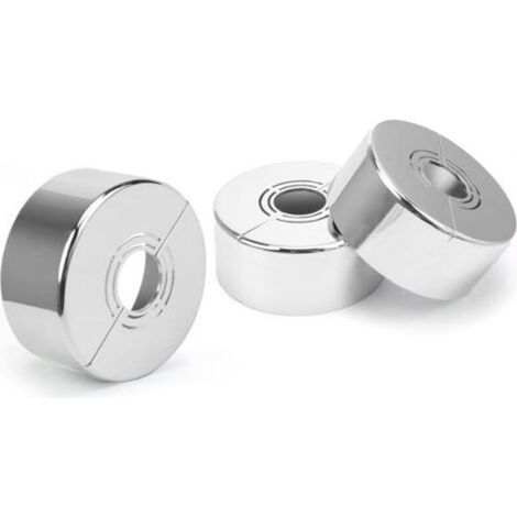 3 Pièces Rosace Robinet, Rosace Mitigeur Douche, 3 Tailles en 1, Cache Tuyau Radiateur Convient pour Diamètre de 20MM / 25MM / 33MM, Utilisé pour Décoration de Robinets (1/4)
