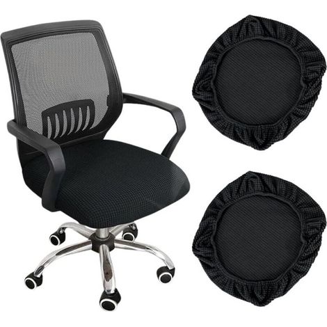2 Housses de Chaise Élastiques, Housse Assise Chaise de Bureau, Housse Tabouret Pivotant, Couvre Chaise Salle a Manger,Housses de Siège de Chaise,Housse Chaise Bar Rond,Housse Coussin Chaise (1/5)