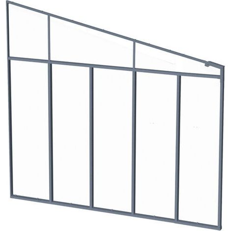 Palram – Paroi latérale pour pergola 3 m – Panneaux acryliques résistants aux chocs – Cadre en aluminium antirouille – Protection contre le vent