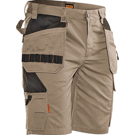JOBMAN kurze Handwerkerhose 2722 Khaki/Schwarz, Größe 54
