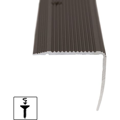 Seuil d'escalier Integral K234 Forme: L 35 x 30 mm Longueur: 90 cm Pré-percé Bronze