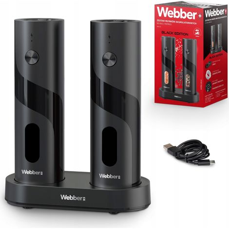 Macina sale e pepe elettrico ricaricabile USB, 2 pezzi (1/5)