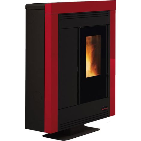 Pelletofen 'Souvenir Steel Evo' Farbe Bordeaux