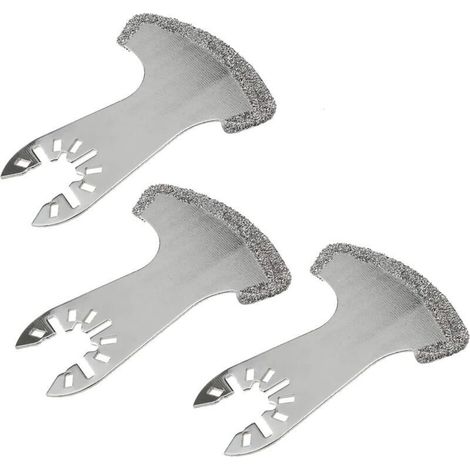 Lot de 3 lames de scie à joint, pointe diamant, grain oscillant, lames multifonctions