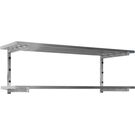 Étagère Murale - Inox - 800x400x420mm - 2 Niveaux - Haute Capacité - Saro