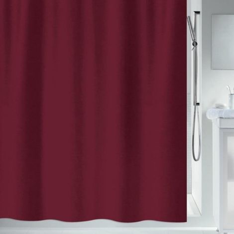 Rideau de Douche Polyester Primo 180x180cm Bordeaux (1/4)