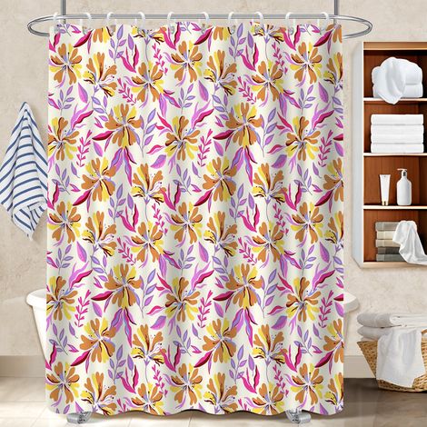 Rideau de bain en polyester 180x180 imperméable rideau séchage rapide pour salle d’eau sans fenêtre (1/5)
