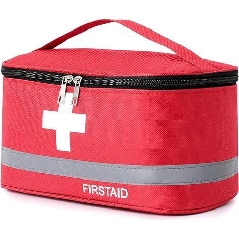 1 Pièces Trousse de Secours Vide, Étanche Sac de Médecine Portable, Trousse de Médecine Sac d'urgence de Grande Capacité, Sac de Rangement de Médicaments pour Maison, Bureau, Voyages (1/5)