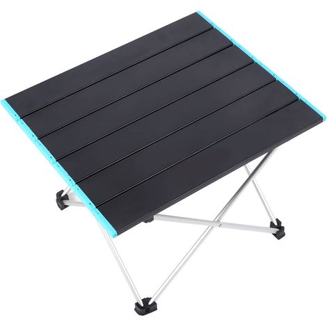 Table pliante ultralégère en alliage d'aluminium pour l'extérieur, table portable de camping, de pique-nique, de barbecue, table de plage en plaque d'aluminium, petite taille. (1/5)