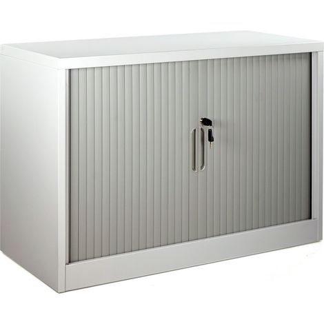 Armadietto metallico 2 ante scorrevoli con ripiano interno 72x100