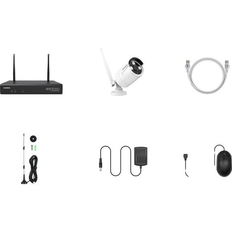 Filiyano – Kit de surveillance, 6 caméras, résolution 5 MP, NVR 10 canaux, 6 CAMÉRAS, Aucun