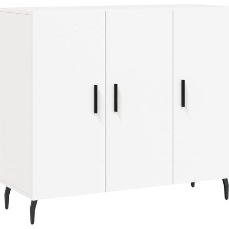 Credenza cassettiera mobile contenitore organizer cucina soggiorno salotto 90 x 34 x 80 cm legno ingegnerizzato bianco 020030535