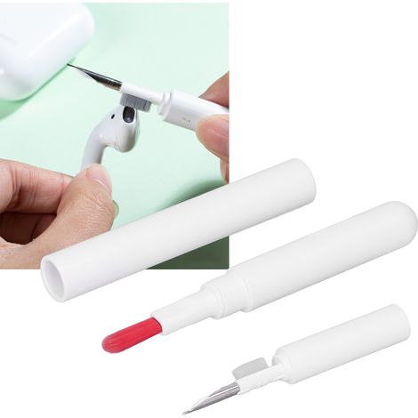 Reinigungsstift für Apple Bluetooth-Kopfhörer und Reinigungsbürste für AirPods – 4-in-1 Multifunktions-Reinigungsstift (weiß) (1/5)