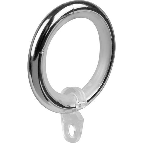 ANELLO PER SCORRITENDA col. cromo - Ø 20 mm cf. 8 pz