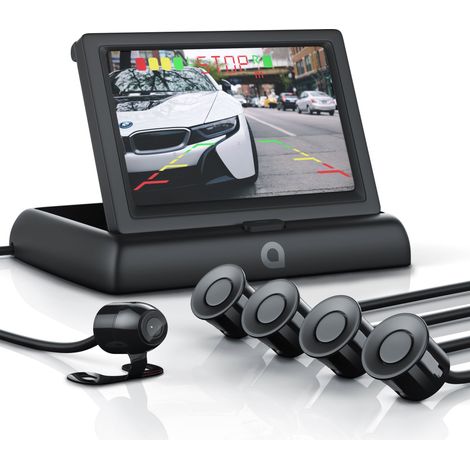Aplic Rückfahrkamera, Einparkhilfe mit 4x Parksensoren, Kamera & 4,3" Monitor mit Nachtsicht (1/5)