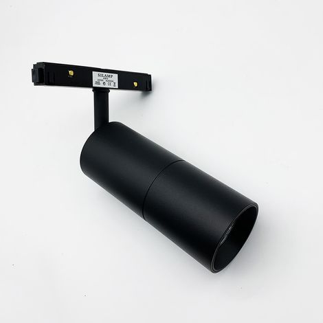 Faretto LED 20w 48v Magnetico per Binario ad Incasso Nero direzionabileLuce Neutra Naturale 4200k (1/5)