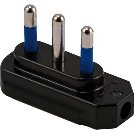 Spina piatta 16a+t, colore nero