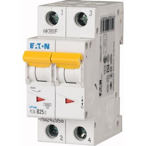 Disj. PLS 2X25A 6kA (EN 60898) cbe C 000242882 EATON PLS6-C25/2-MW