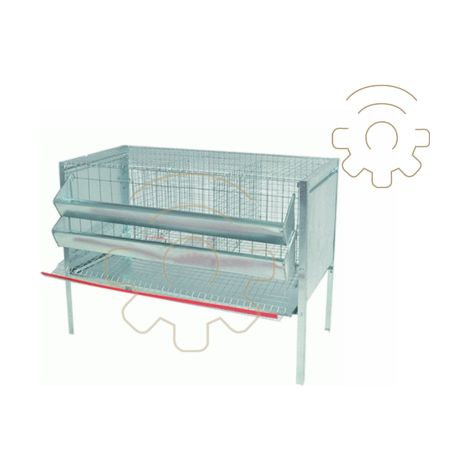 Gabbia per galline ovaiole con 3 celle in lamiera zincata cm 107x50x80h adatta per 9 galline con raccogli uova