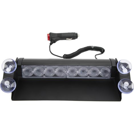 Lampe flash LED d'urgence pour pare-brise, gyrophare intérieur de voiture, clignotant universel pour véhicules modifiés, rouge et bleu (1/5)
