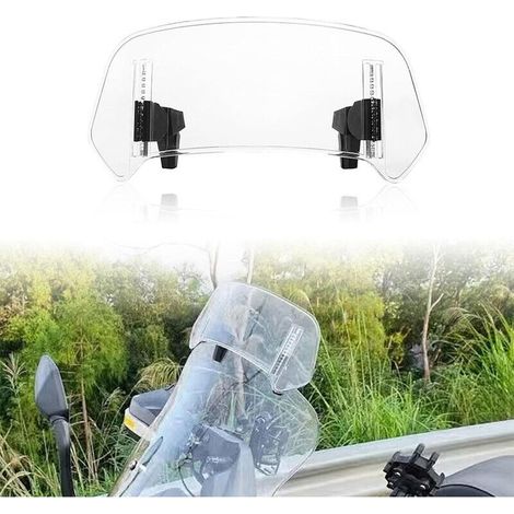 Extension de pare-brise de moto, déflecteur de pare-brise réglable à clip, adapté à la plupart des motos tout-terrain avec pare-brise