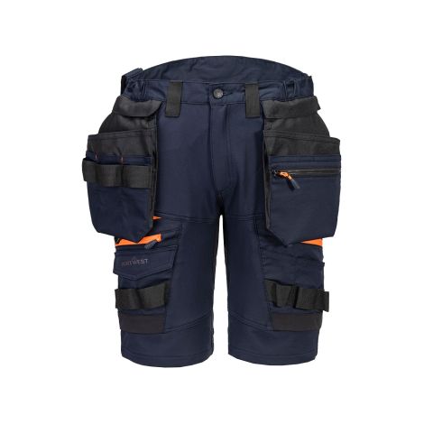 Pantalones cortos de trabajo portwest dx4 tela elástica bolsillos extraíbles