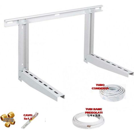 kit installazione condizionatore climatizzatore 10 m staffe tubo rame 1/4"3/8"