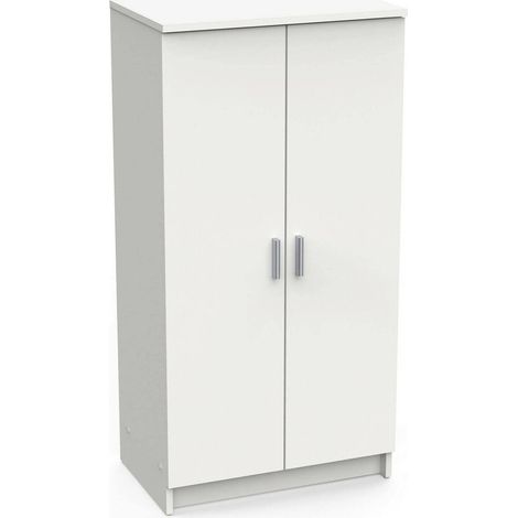 Scarpiera Abram, Mobile Portascarpe 6 Ripiani, 2 Ante, 35.3x54.6x108.4h cm Bianco Opaco