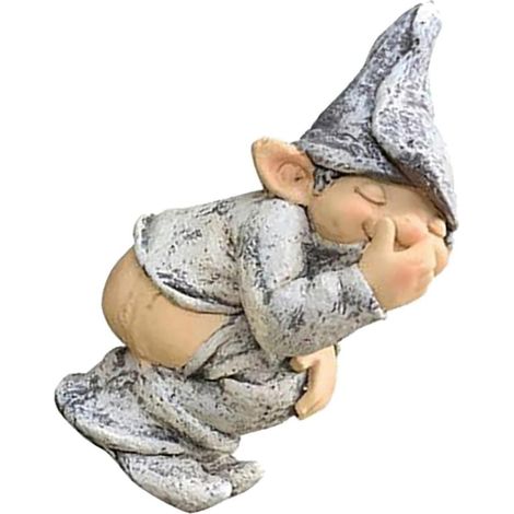 Figurine de Jardin Nain en Résine Amusante et Adorable, Décoration Extérieure pour Pelouse et Fêtes, Petite Statue de Nain Décorative (1/5)