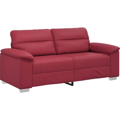 2-Sitzer-Sofa Weinrot 140 cm Kunstleder vidaXL (1/5)