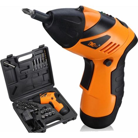 Taladro Atornillador Inalámbrico, Destornillador Eléctrico, 45 Accesorios con Mango Ajustable, Destornillador Eléctrico 4.8V, Mini Juego de Taladros Recargables (1/4)