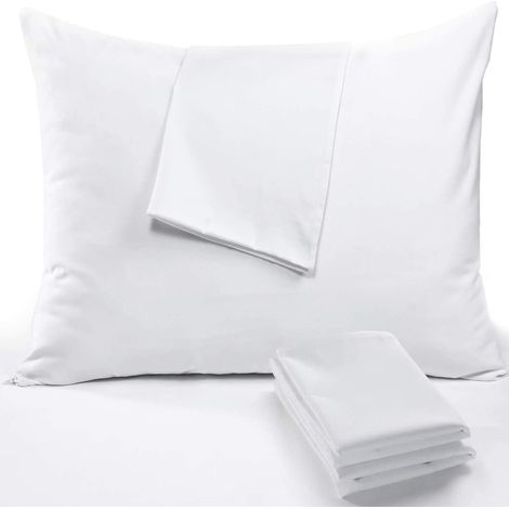 Protege Oreiller 50x70cm Lot de 2 Impermeable - Taie Oreiller avec Une Fermeture Eclair- Respirant et Anti Punaise (1/5)