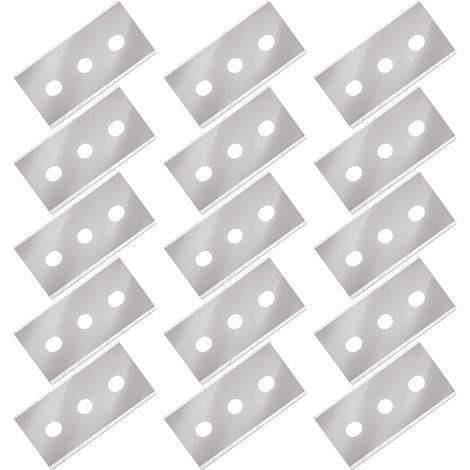 Lot de 15 lames de rechange pour grattoirs de plaques vitrocéramiques - 42 x 22 mm - couleur argent (1/5)