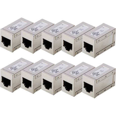 Digitus AT-AG-8-8-C6S-10 Custodia connettore RJ45 Numero di poli 8 Argento 10 pz.
