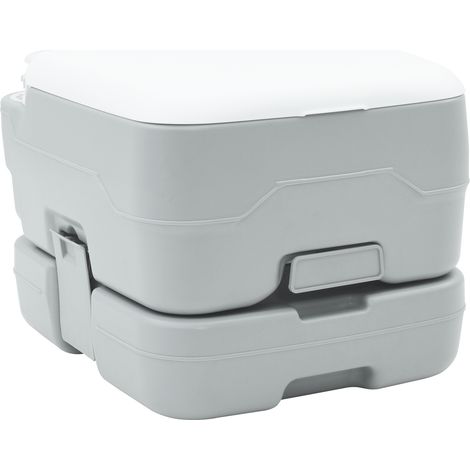 Camping-Toilette Grau und Weiß 41,5 x 36,5 x 30 cm Polyethylen vidaXL (1/5)