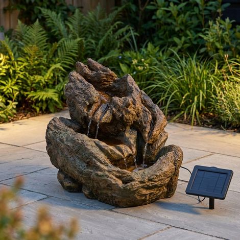 Wychwood Falls Rustic Log Garden Water Feature (1/2)