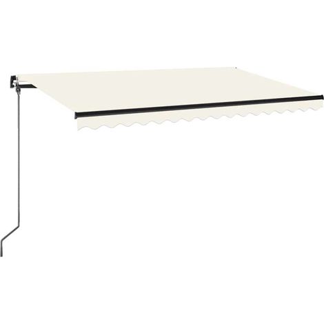 Maison Exclusive - Markise Manuell Einziehbar 400x350 cm Creme (1/5)
