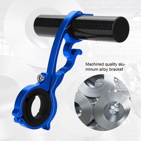 Support de rallonge de guidon pour vélo, compatible avec lampes GPS/phares/appareils photo (bleu) (1/5)