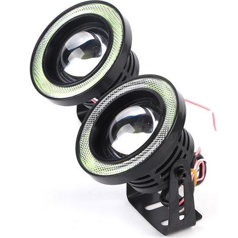 Phare antibrouillard LED étanche 30 W, ouverture verte COB, feu de jour, pièces de modification pour voiture, 89 mm (1/5)