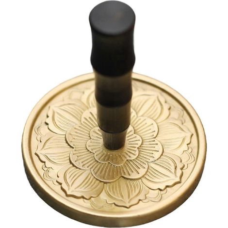 Griff, Räucherasche, gepresstes Siegel, Duftstempel aus Kupfer für Heimtempel/Altar-Gold (1/5)