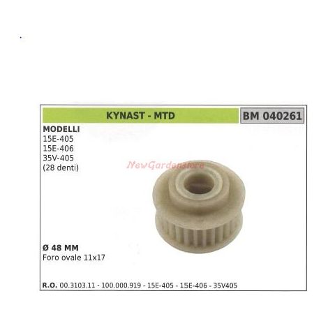 Puleggia per rasaerba tosaerba tagliaerba 15E-405 15E-406 KYNAST 040261