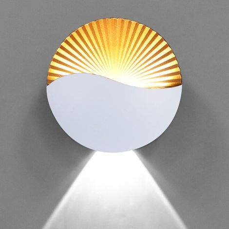 6W Créatif Moderne Applique Murale LED Lampe Murale Up Down Aluminium Lèche-murs LED Imperméable IP65 Intérieur Extérieur pour Chambre à Coucher Salon Salle de Bains Escalier Porche Couloir [Classe én (1/5)