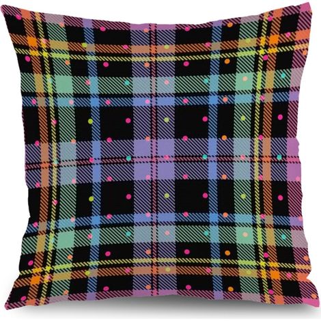 Housse de coussin carré symétrique, décoration canapé élégant,40×40cm (1/5)
