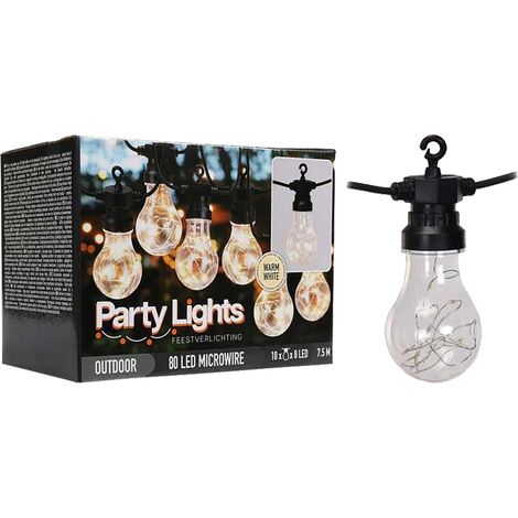 LUMINARIA 'PARTY' cavo mt.7,5 - 10 portalampade E27