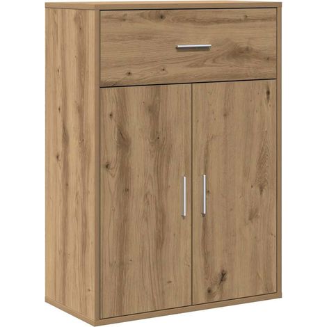 Buffet,Bahut,Meuble de Rangement chêne artisanal 79 x 38 x 80 cm Bois d'ingénierie CFW98097 (1/5)