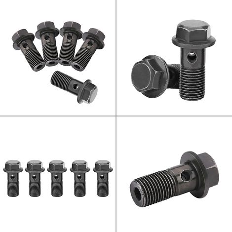 5 pièces de boulons banjo et rondelles pour étriers de frein et maîtres-cylindres M10 x1.0mm (1/5)