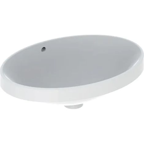 GE VariForm Lavabo encastré, ovale 55x40cm, sans trop-plein, avec vidage, blanc (1/5)