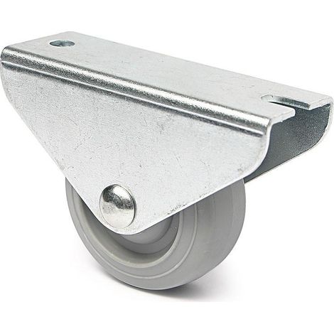 Q&Q rueda fija nidus aro de goma gris ø40 h47 , Las ruedas en los muebles son una de las partes que mayor desgaste presentan por su contacto con el suelo. Esta rueda fija Nidus (1/2)