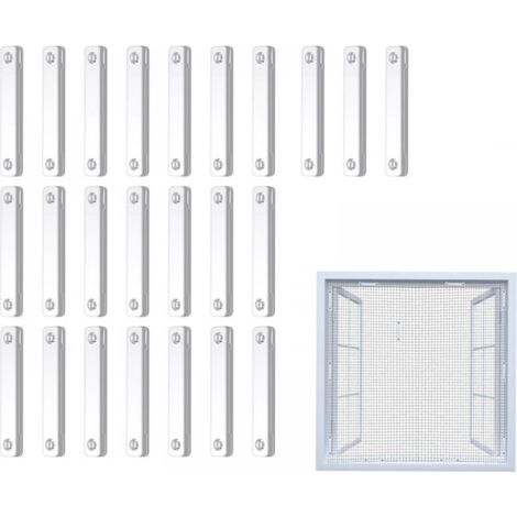 Fensterbefestigungsschlaufen, 24 Mückenschutz-Fenstermagnete, selbstklebende Fenstermagnete, Mückenschutzaufkleber (weiß) (1/5)